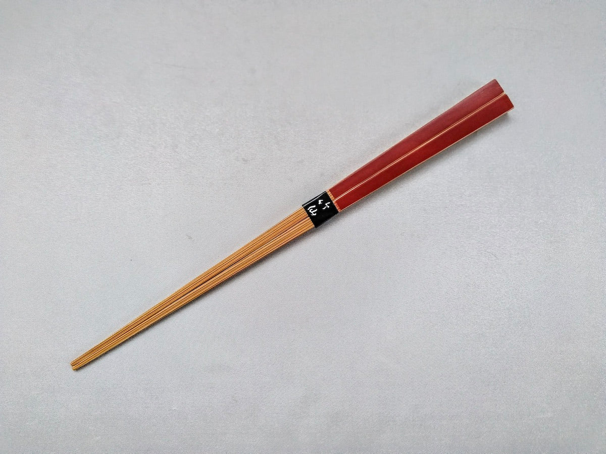 Square chopsticks red [Nakashima]