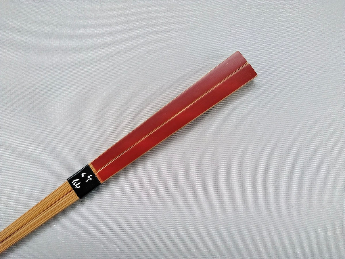 Square chopsticks red [Nakashima]