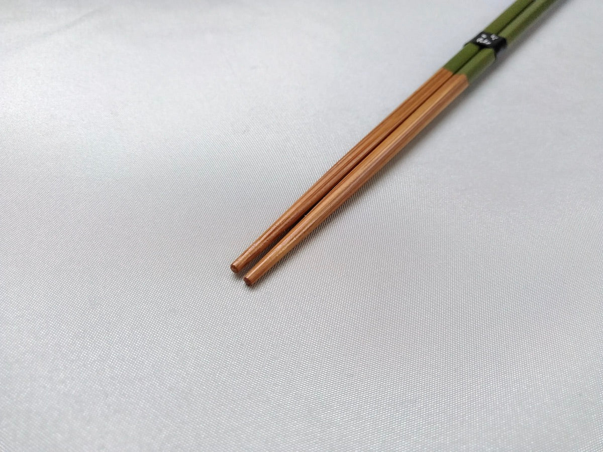 Pentagonal chopsticks green [Nakashima]