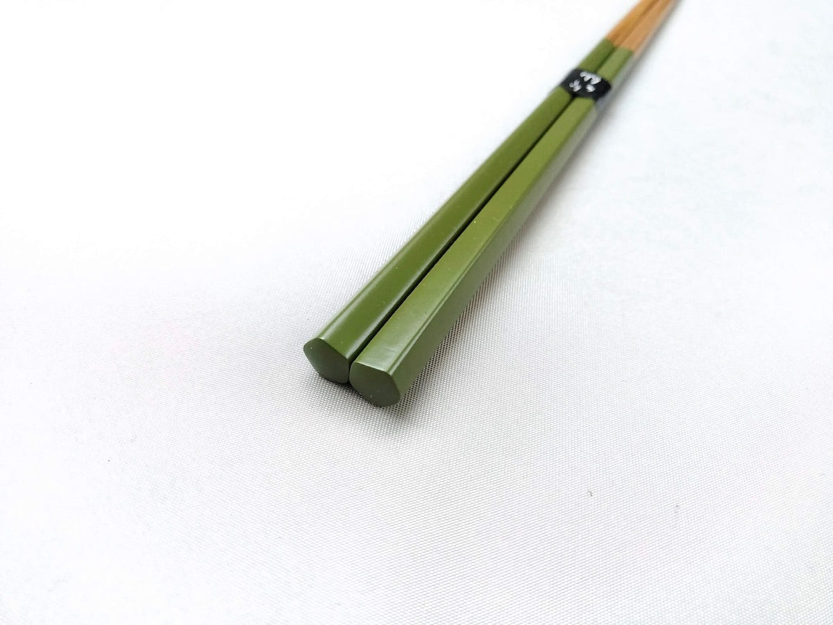 Pentagonal chopsticks green [Nakashima]