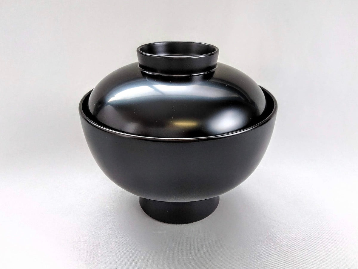 Machine washable zoni bowl black [Matsuya Lacquerware]
