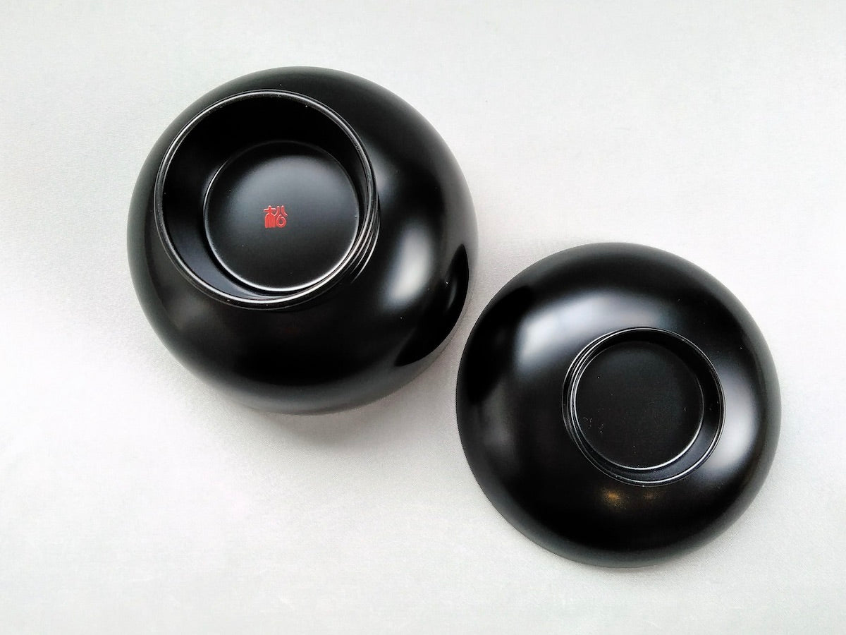 Machine washable zoni bowl black [Matsuya Lacquerware]