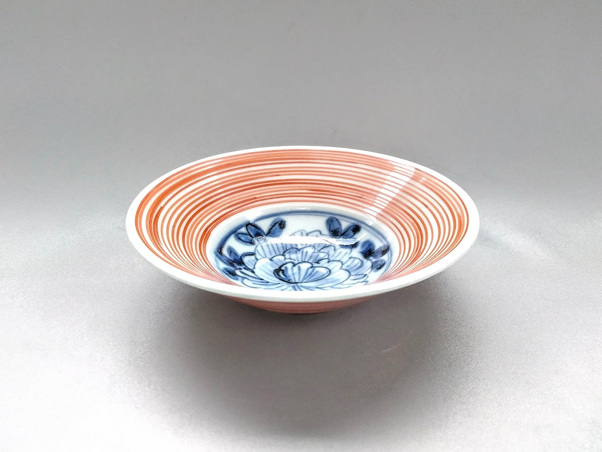Dyed Nishiki Komasuji 5 inch shallow bowl [Nakagaki Renji]
