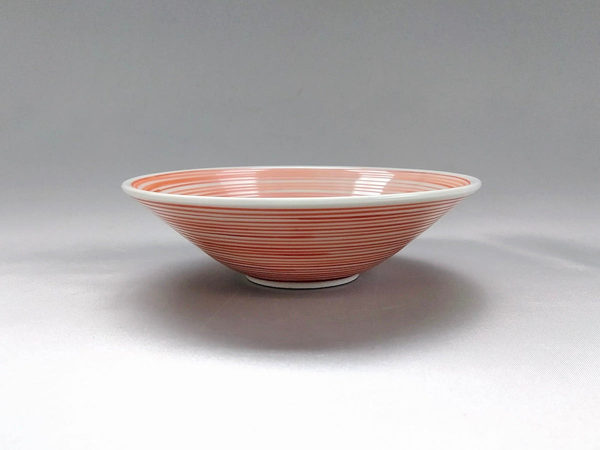 Dyed Nishiki Komasuji 5 inch shallow bowl [Nakagaki Renji]