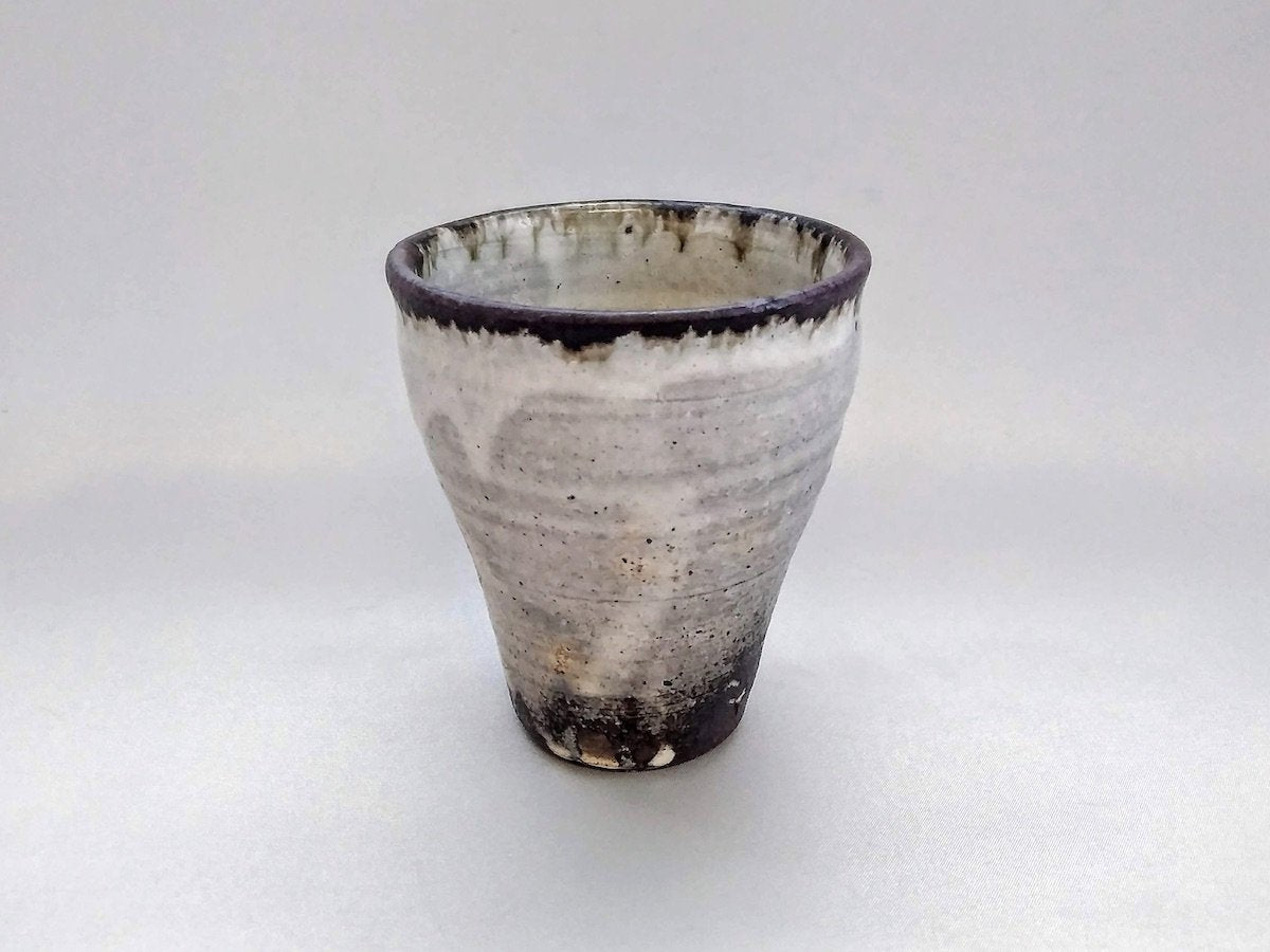 Powdered ash glaze free cup [Seiji Okuda]