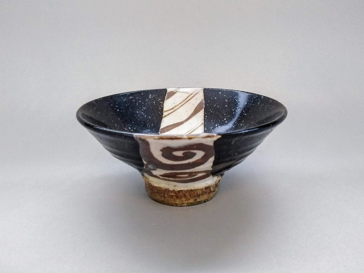 Black Oribe chazuke bowl [Kimami Nobumasa]