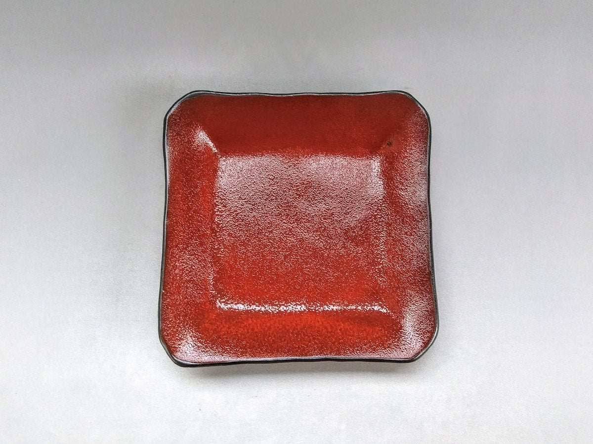 Japanesque corner plate [Sozan kiln]