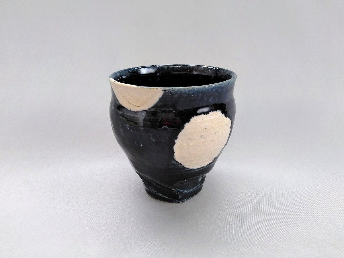 Blue glaze round crest free cup [Kazuhito Yamamoto]