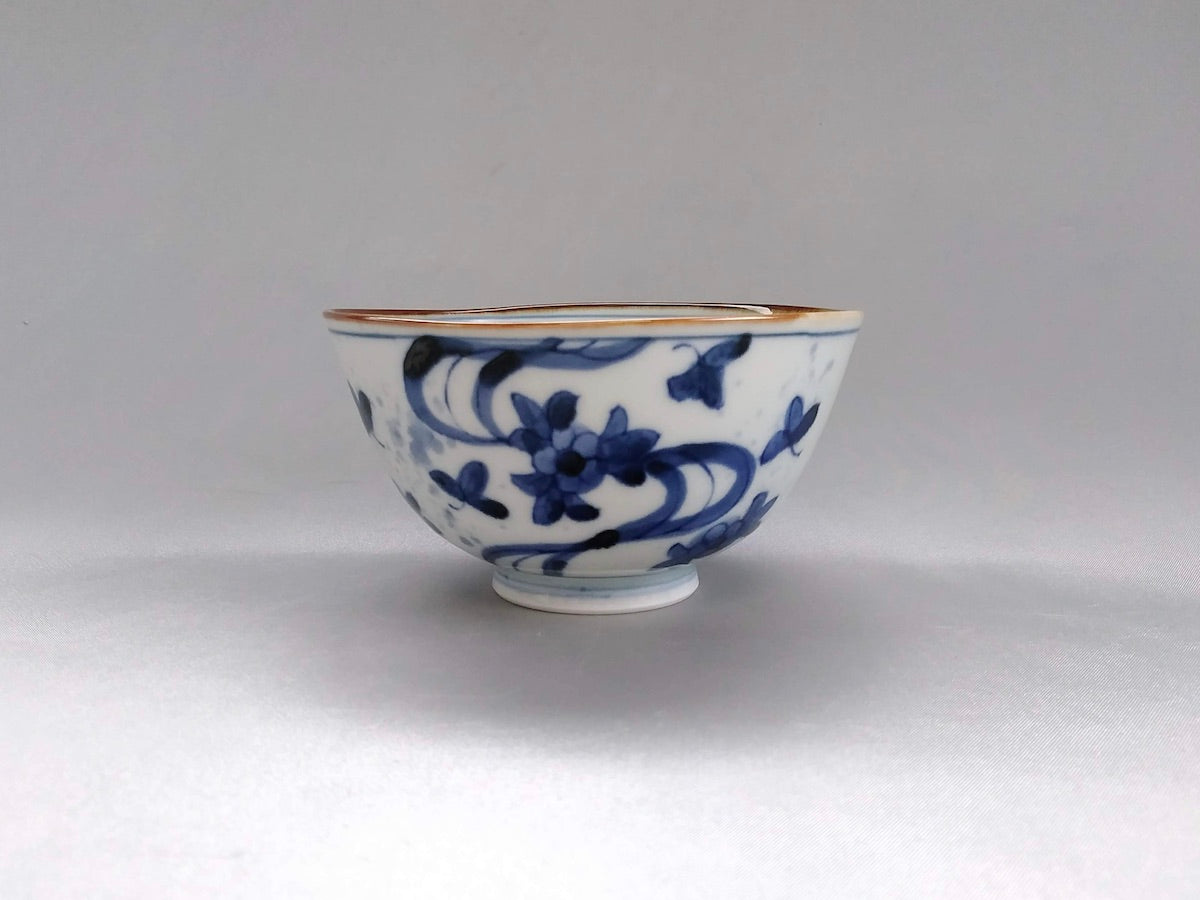 Small rice bowl with dyed water [Kanemon kiln]