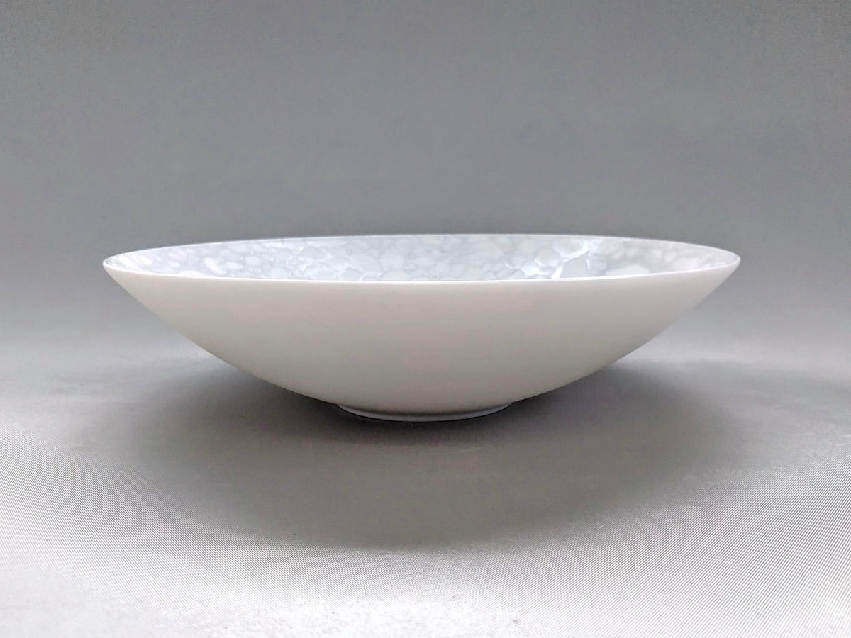 Gray Shino bubble bowl 18cm [Yamahiragama]
