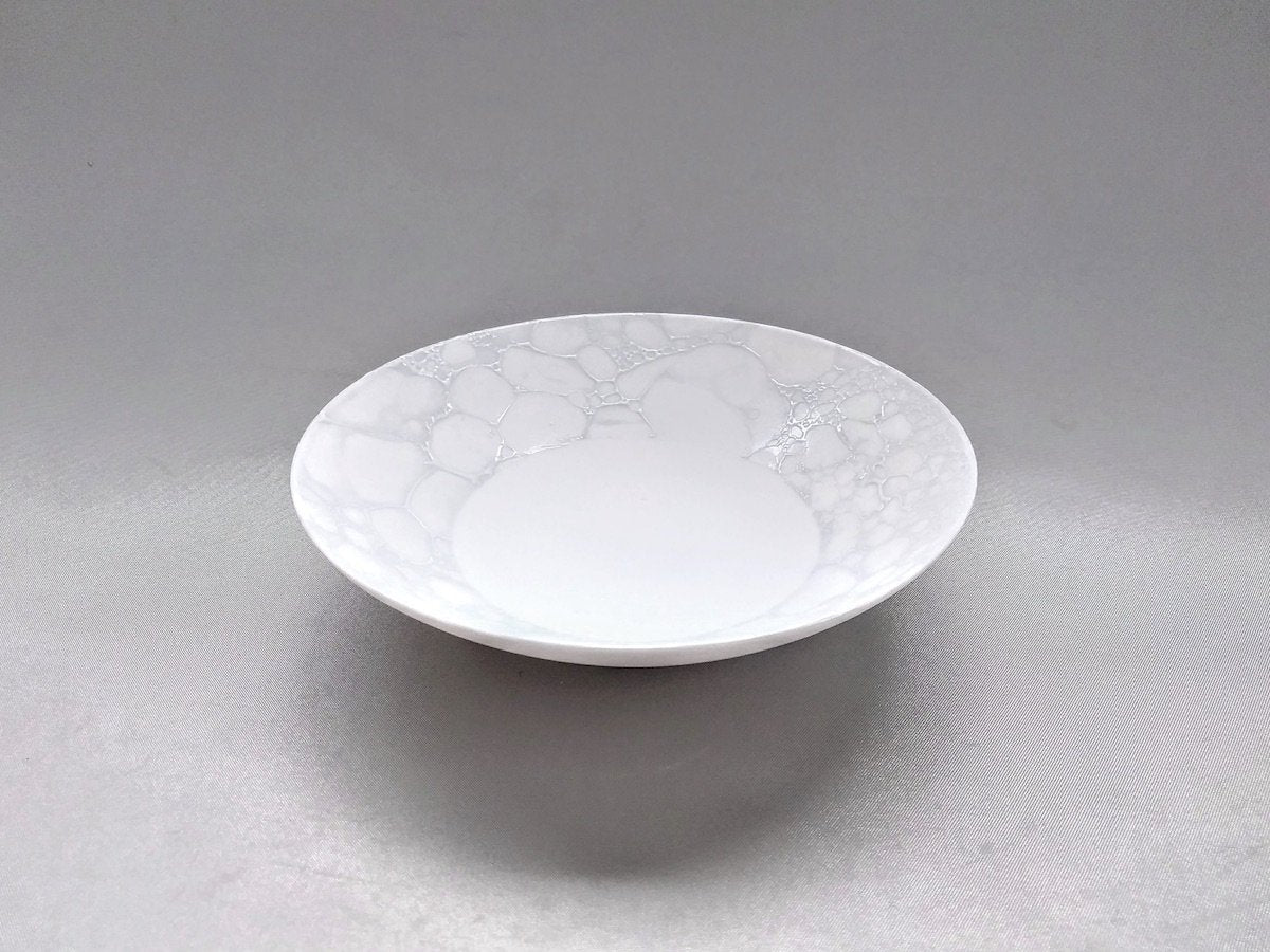 Gray Shino Foam Dessert Bowl [Yamahiragama]
