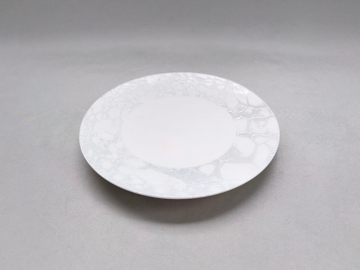 Gray Shino foam 16.5cm plate [Yamahiragama]