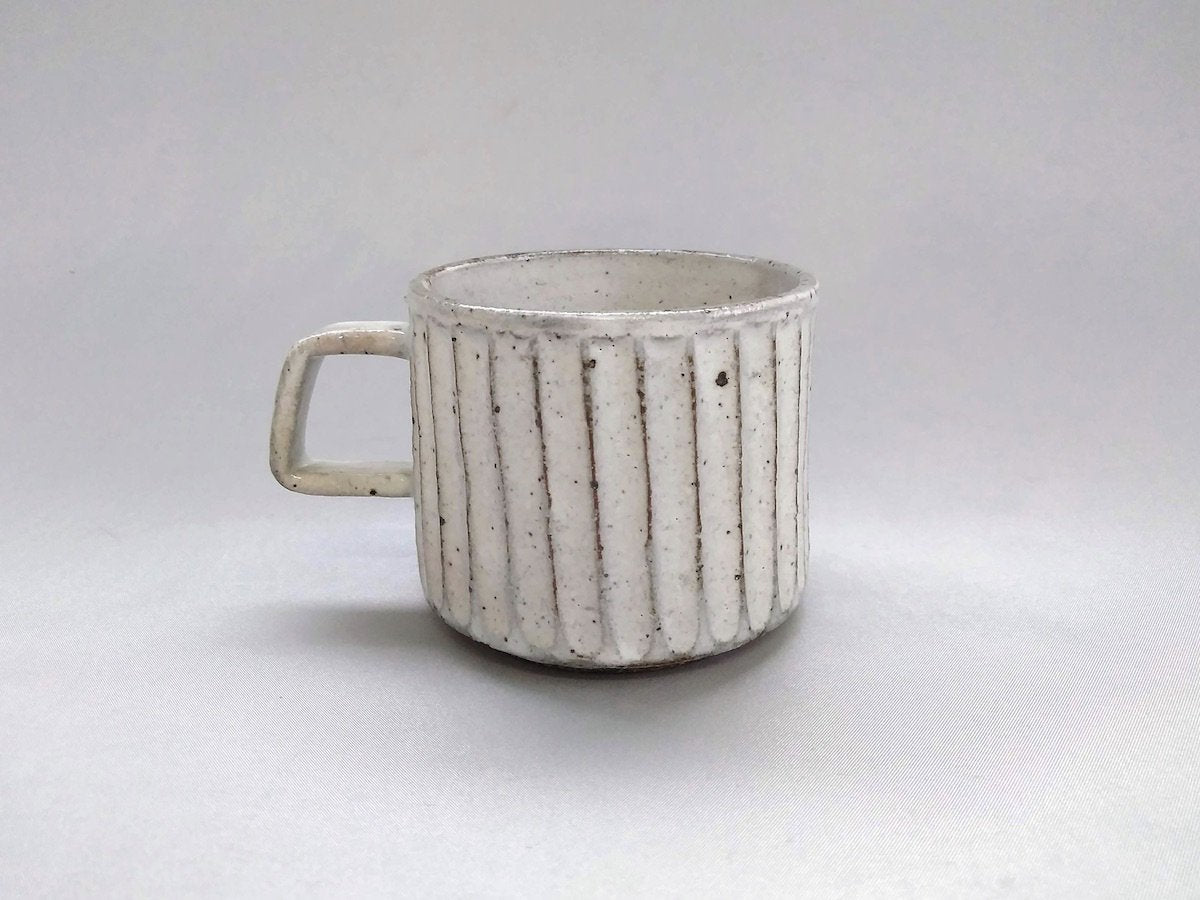 Powder cutting corner mug [Hyozan kiln]