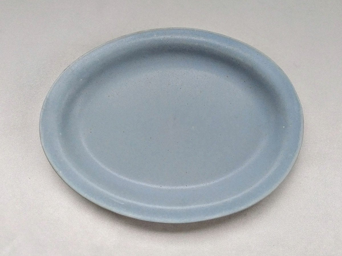 Color matte oval plate M blue [Takuya Ohara]
