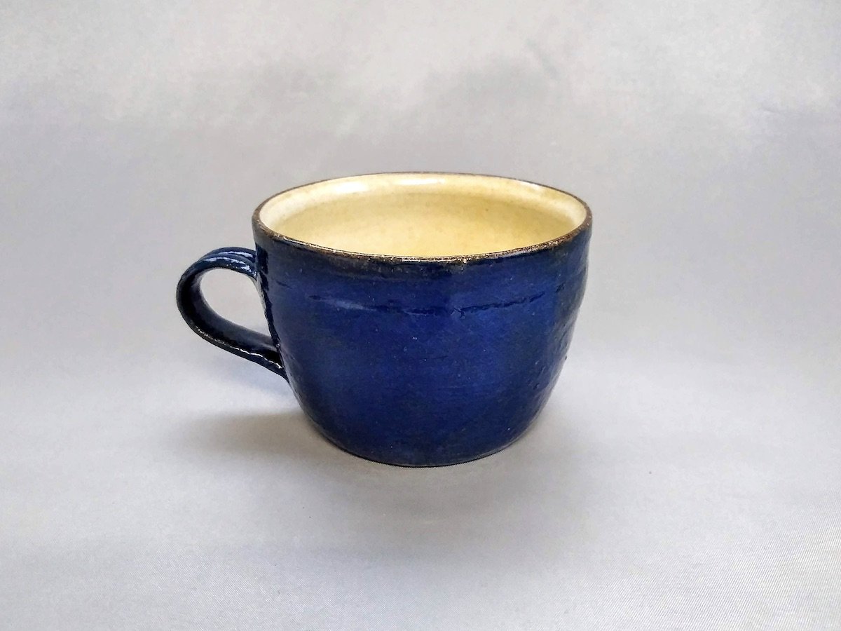 Painted makeup mug blue [Takuya Ohara]