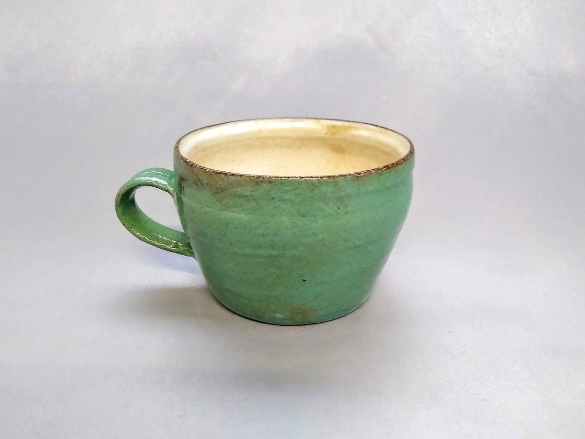 Painted makeup mug green [Takuya Ohara]