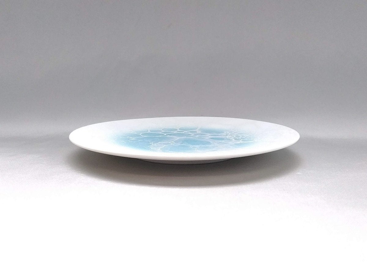 Foam round plate 16.5cm blue [Yamahiragama]