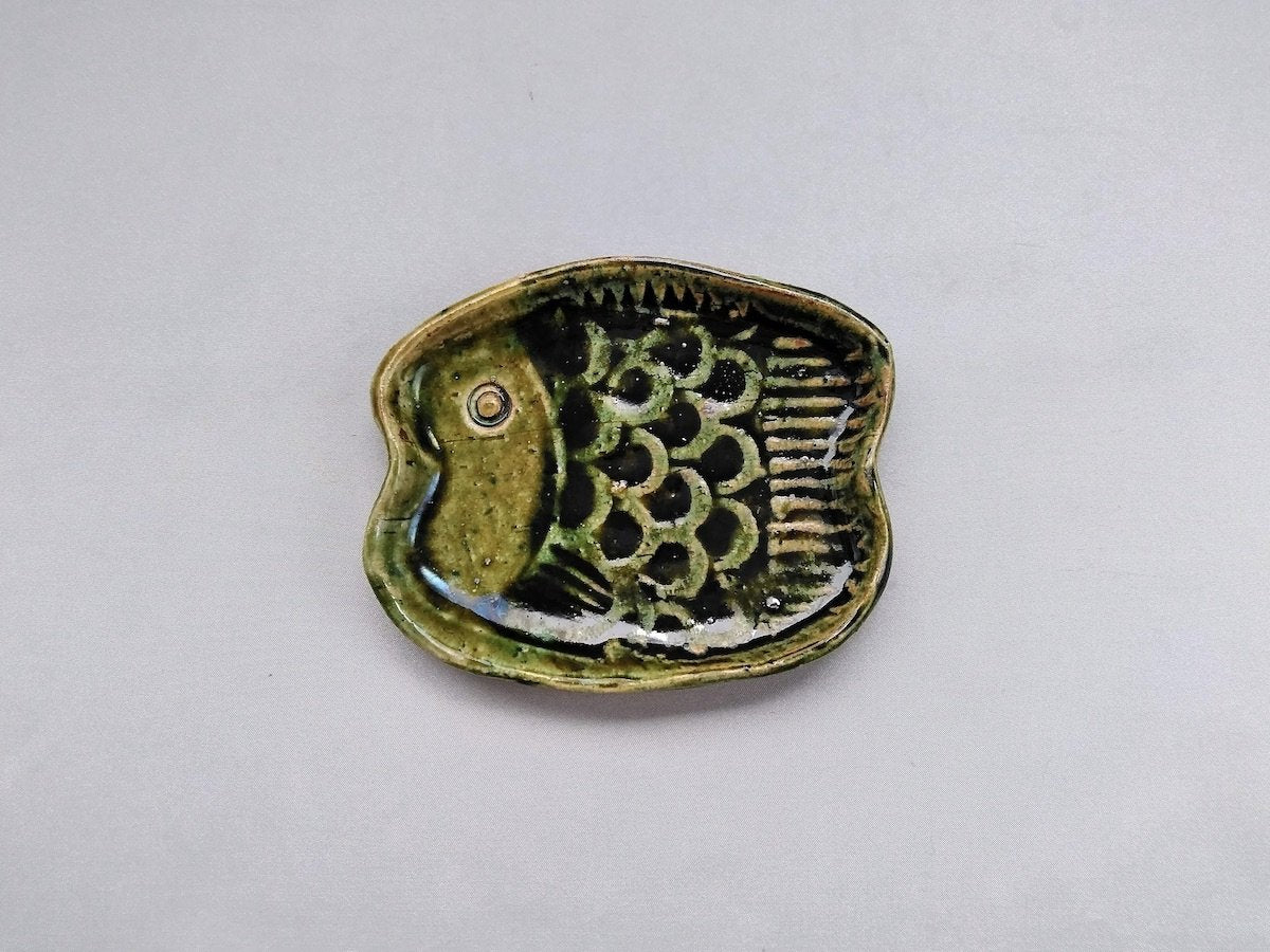 Oribe fish-shaped small plate small [Daishi Sato]