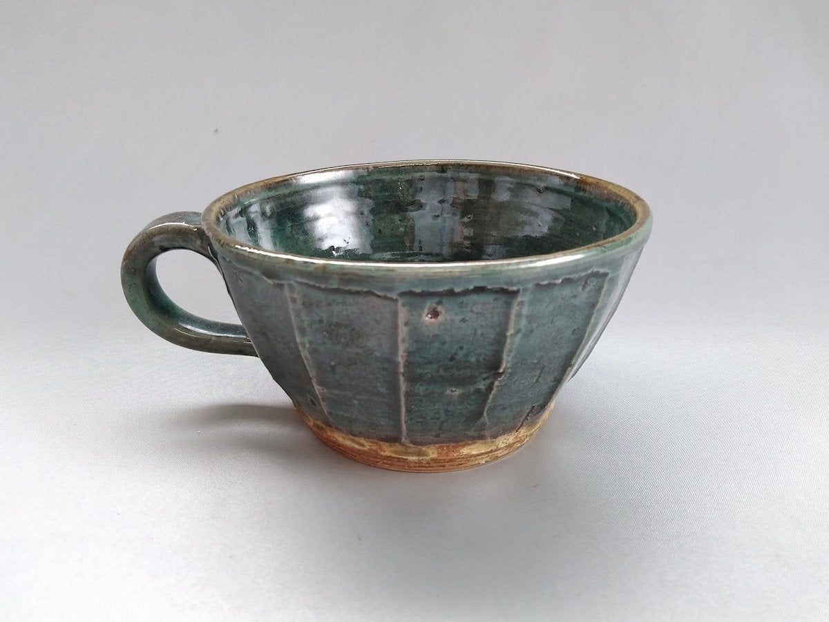 Blue rust glaze sogi soup cup [Shinji Akane]
